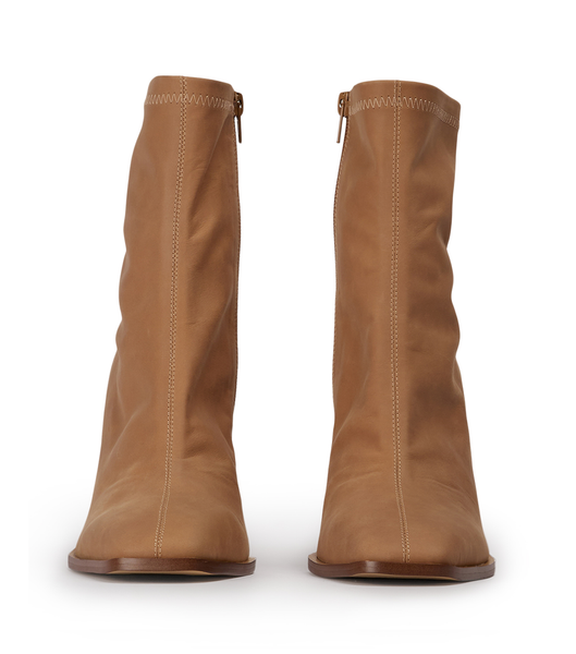 Tony Bianco Rover Caramel Diesel 8.5cm Heeled Boots Beige | IEICD23541