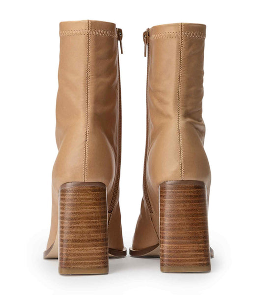 Tony Bianco Rover Caramel Venice 8.5cm Heeled Boots Beige | IEJZR67197