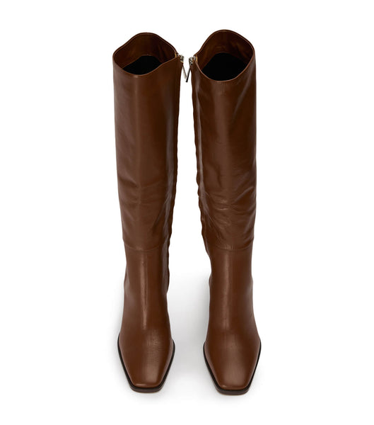 Tony Bianco Rylee Rust Venice 8.5cm Knee High Boots Red | IEEGJ69494