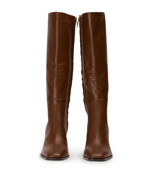 Tony Bianco Rylee Rust Venice 8.5cm Knee High Boots Red | IEEGJ69494