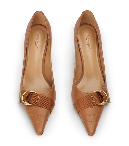 Tony Bianco Saje Tan Como 8cm Low Heels Brown | IEZDE16768