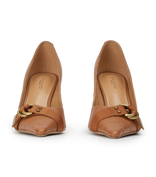 Tony Bianco Saje Tan Como 8cm Low Heels Brown | IEZDE16768