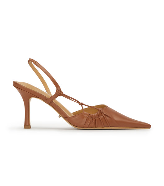 Tony Bianco Sakai Tan Capretto 8cm Court Shoes Brown | ZIENQ85602