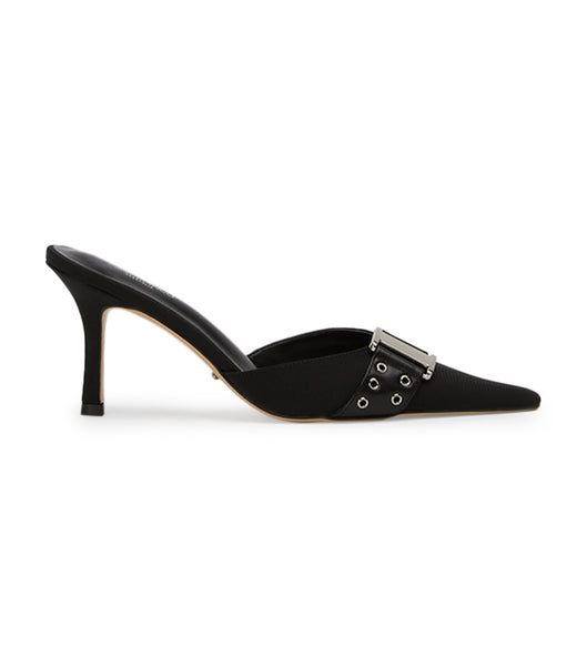 Tony Bianco Samma Black Grosgrain/Black Como 8cm Low Heels Black | GIEEC75872