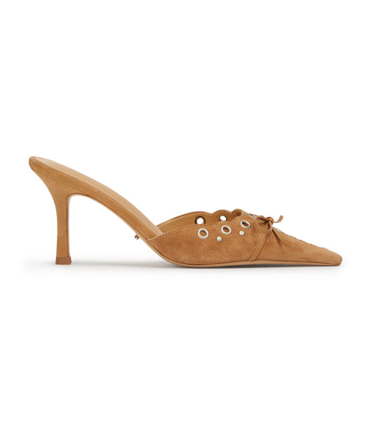 Tony Bianco Shae Butterscotch Suede 8cm Event Heels Beige | IEJKU35304