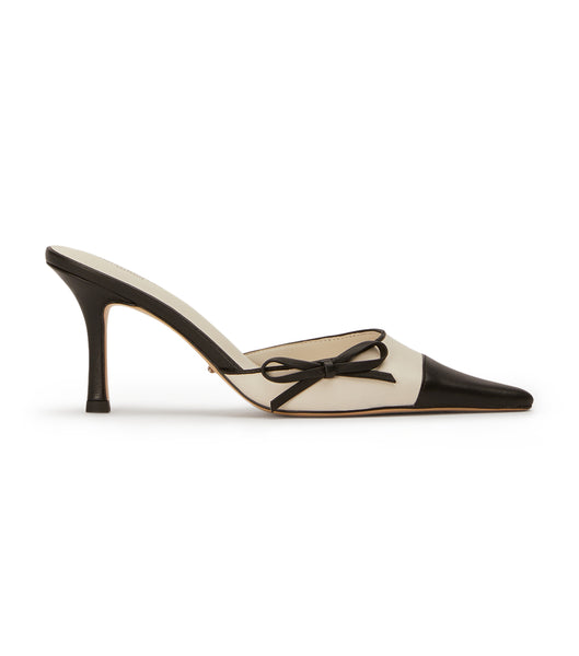 Tony Bianco Shirley Bone/Black 8cm Event Heels Beige / Black | IECVG68088