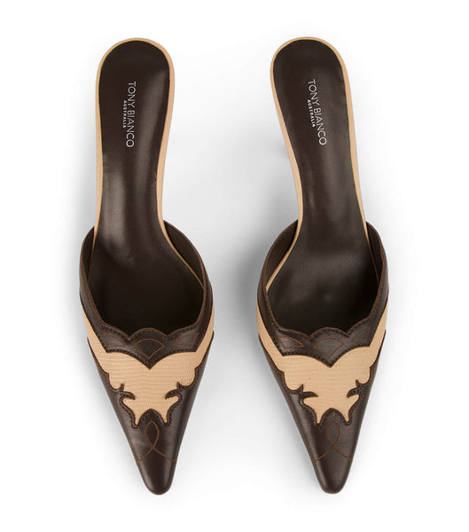 Tony Bianco Shuga Beech/Chocolate 8cm Court Shoes Chocolate | LIESX77496