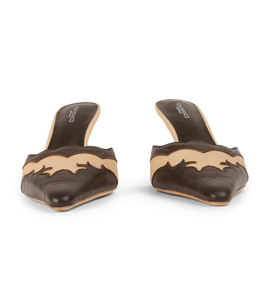 Tony Bianco Shuga Beech/Chocolate 8cm Low Heels Chocolate | IEXBR52005