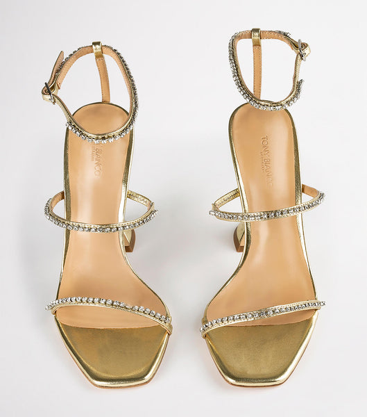 Tony Bianco Shy Gold Nappa Metallic 10.5cm Bridal Heels Gold / Metal | IEDFL65267