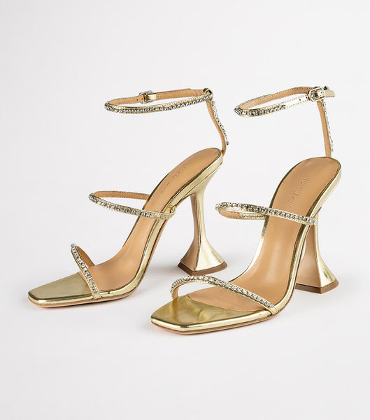 Tony Bianco Shy Gold Nappa Metallic 10.5cm Bridal Heels Gold / Metal | IEDFL65267