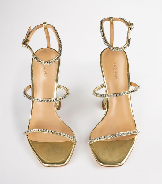 Tony Bianco Skye Gold Nappa Metallic 10.5cm Bridal Heels Gold / Metal | SIENY23441