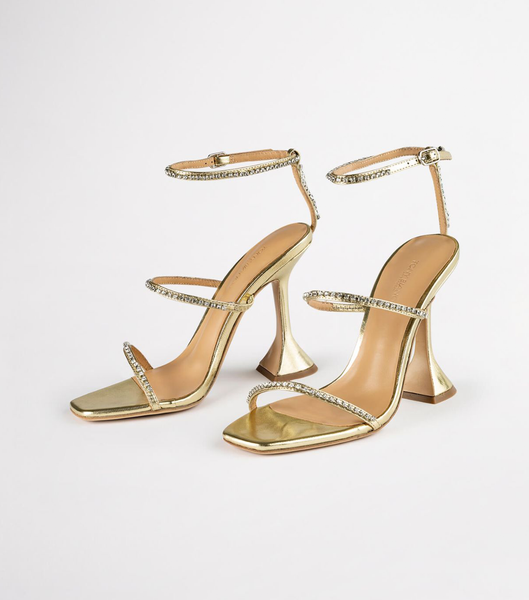 Tony Bianco Skye Gold Nappa Metallic 10.5cm Bridal Heels Gold / Metal | SIENY23441