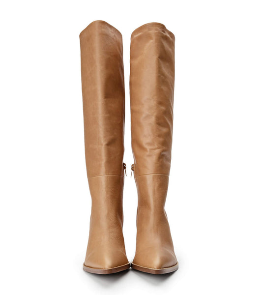 Tony Bianco Skyla Caramel Venice 9cm Heeled Boots Brown | IEQAV63502