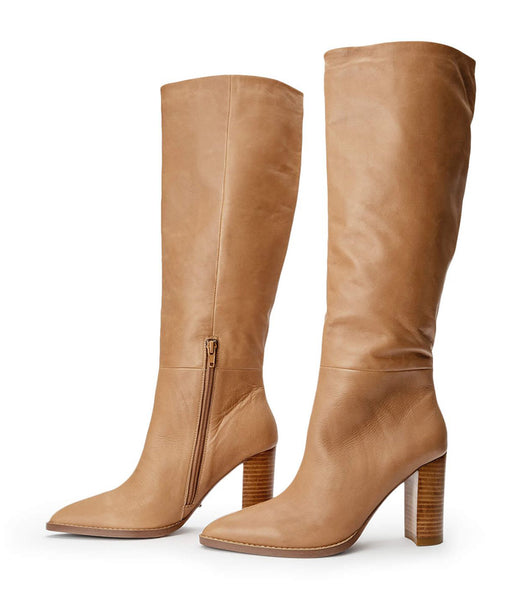 Tony Bianco Skyla Caramel Venice 9cm Heeled Boots Brown | IEQAV63502