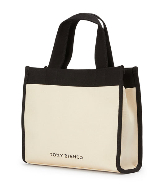 Tony Bianco Teagan Black/Beige Tote Bag Accessories Black / Beige | IENEJ33099