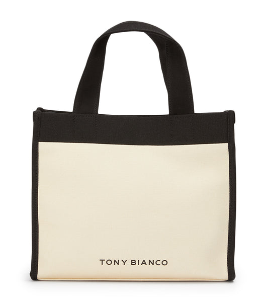 Tony Bianco Teagan Black/Beige Tote Bag Accessories Black / Beige | IENEJ33099