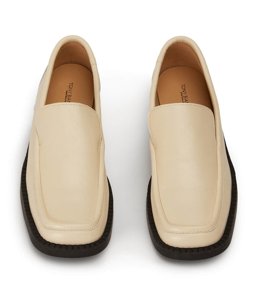 Tony Bianco Teddy Ecru Venice 4cm Loafers White | QIEUV21284