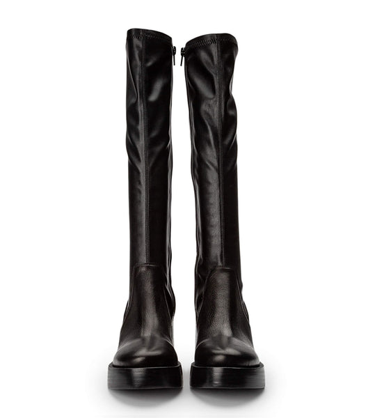 Tony Bianco Tibby Black Venice/Black Venezia 9cm Platform Boots Black | IEXMI47383