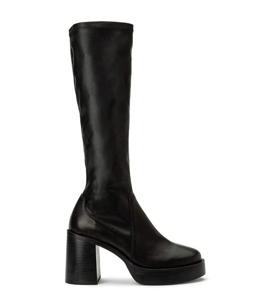 Tony Bianco Tibby Black Venice/Black Venezia 9cm Platform Boots Black | IEXMI47383