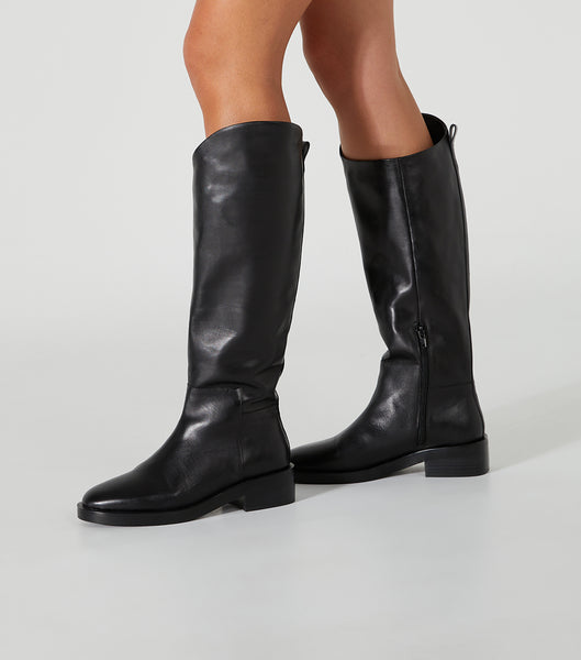 Tony Bianco Tyler Black Como 4cm Knee High Boots Black | IEZDE92072