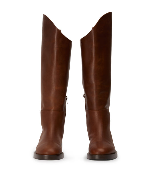 Tony Bianco Tyler Cognac 4cm Knee High Boots Brown | PIEER18025