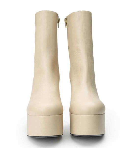 Tony Bianco Tyra Vanilla Venice 12cm Ankle Boots Light Yellow | EIEHC49655