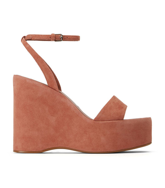 Tony Bianco Vesna Rose Suede 13cm Wedges Rose | GIEEC49831