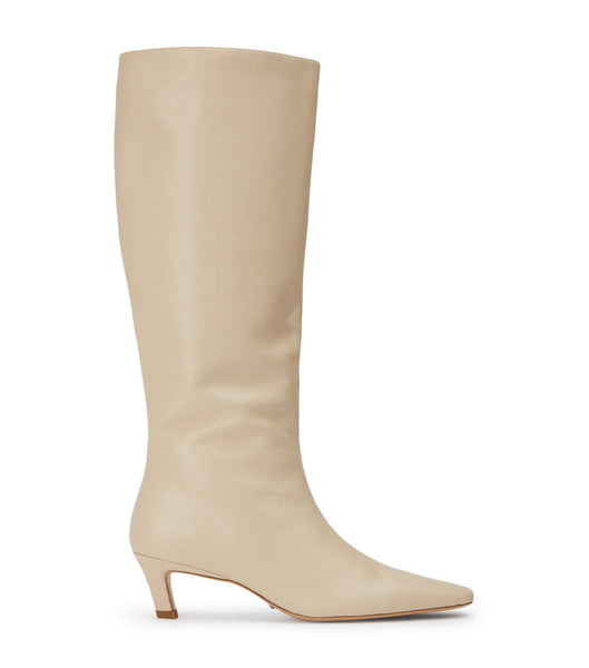 Tony Bianco Vixon Vanilla Nappa 5cm Heeled Boots Light Yellow | MIEFT51265