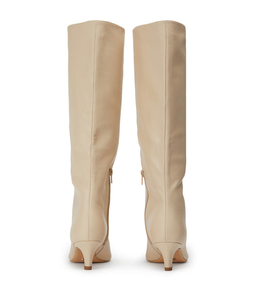 Tony Bianco Vixon Vanilla Nappa 5cm Mid Calf Boots Light Yellow | IEJVR96734