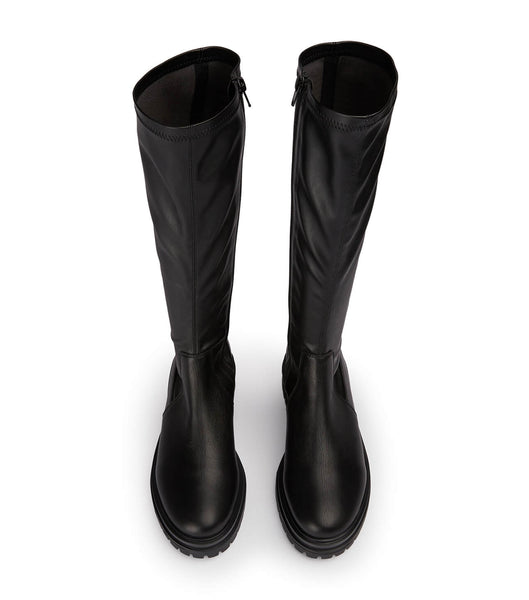 Tony Bianco Waze Black Venice/Black Venezia 4.5cm Mid Calf Boots Black | DIEKV54298