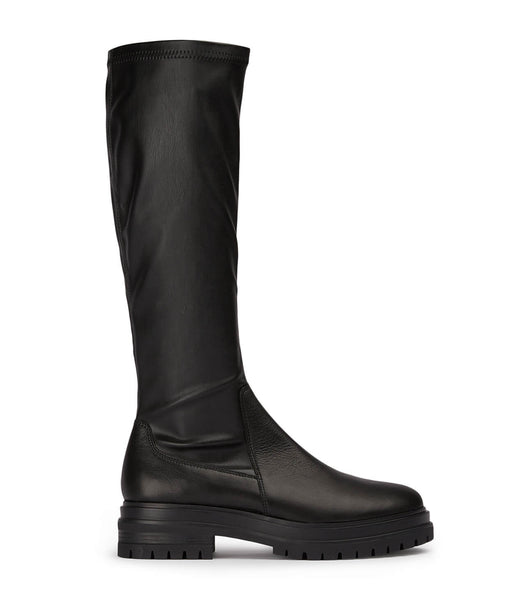 Tony Bianco Waze Black Venice/Black Venezia 4.5cm Mid Calf Boots Black | DIEKV54298