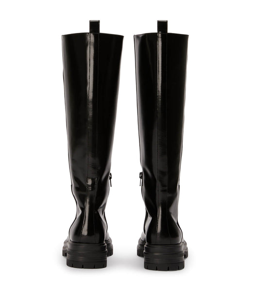 Tony Bianco Welly Black Hi Shine 4.5cm Knee High Boots Black | AIEWC40187