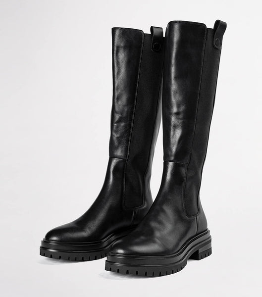 Tony Bianco Winx Black Venice 4.5cm Knee High Boots Black | PIEER91991