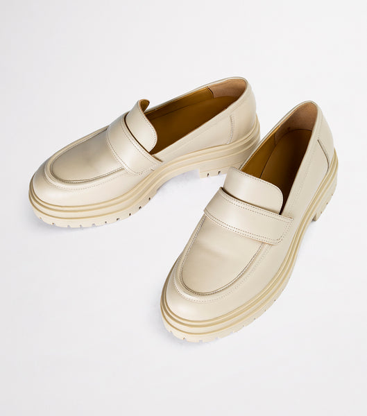 Tony Bianco Wiz Vanilla Capretto 4.5cm Loafers Light Yellow | QIEWA28769