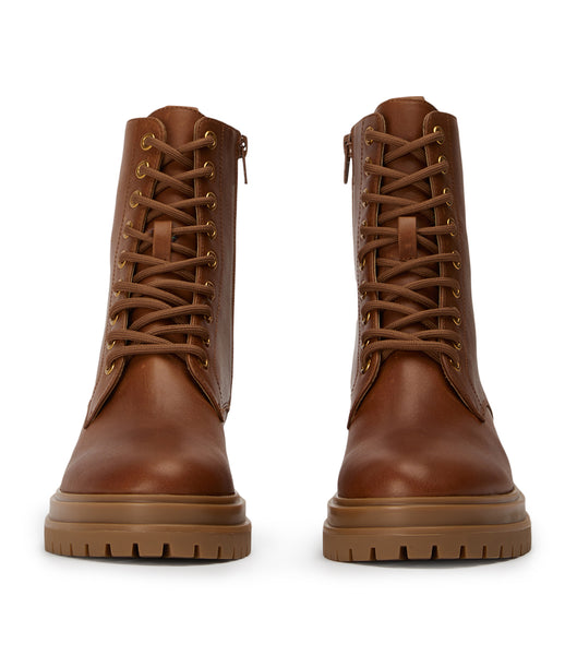 Tony Bianco Wya Cognac 4.5cm Combat Boots Brown | AIEDF79496