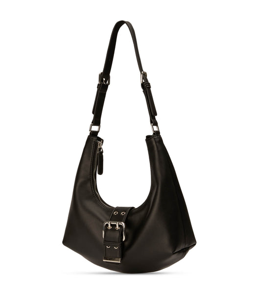 Tony Bianco Zali Black Leather Shoulder Bag Accessories Black | IEJVR66157