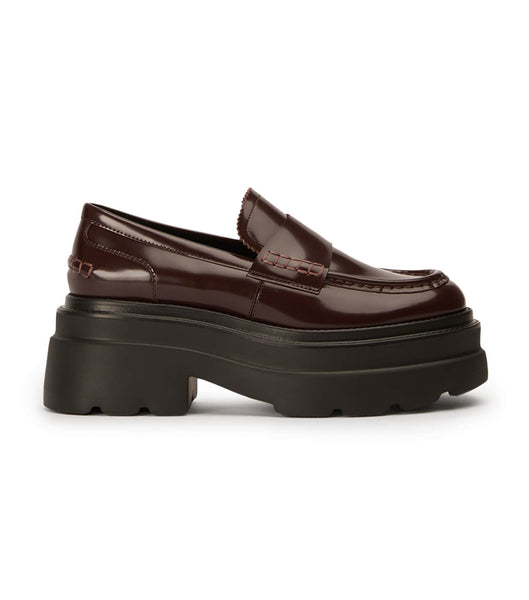 Tony Bianco Zomp Vino Hi Shine 7.5cm Loafers Brown | LIETR30524