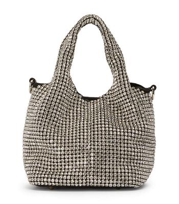 Tony Bianco Angie Clear Crystal Mini Handbags Accessories Silver | IEDYB21830