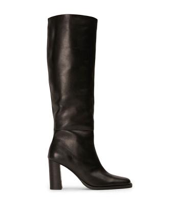 Tony Bianco Asher Black Como 8.5cm Heeled Boots Black | GIEUC25346