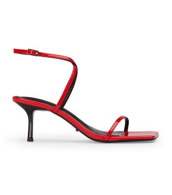 Tony Bianco Axent Scarlet Patent 6.5cm Low Heels Deep Red | IECIF80794