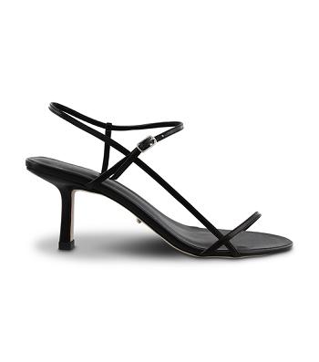 Tony Bianco Caprice Black Kid 7cm Strappy Heels Black | LIESX31672