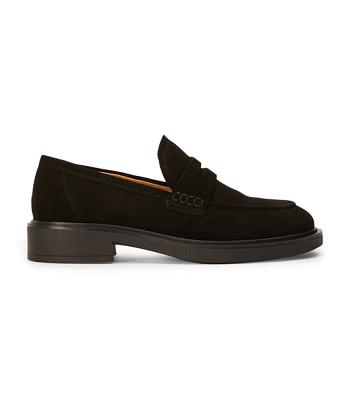 Tony Bianco Cherish Black Suede 4.5cm Loafers Black | SIENY68643