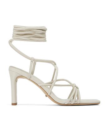 Tony Bianco Cyndi Dove Nappa 8.5cm Block Heels White | IEDYB29755