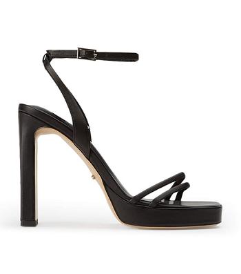 Tony Bianco Dandy Black Como 11.5cm Strappy Heels Black | LIETR76699