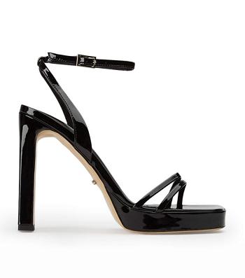 Tony Bianco Dandy Black Patent 11.5cm Strappy Heels Black | DIEVO82599