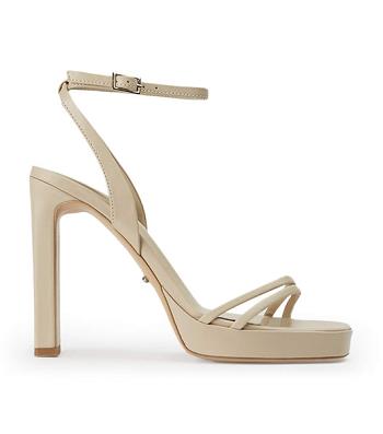 Tony Bianco Dandy Vanilla Capretto 11.5cm Strappy Heels Light Yellow | FIEUI39371