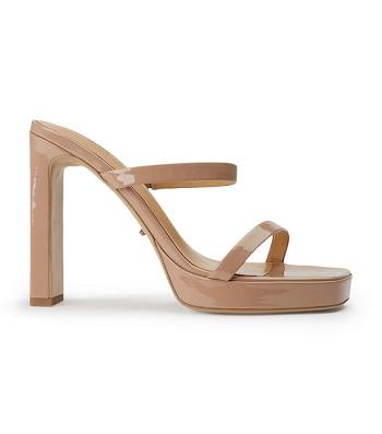 Tony Bianco Diane Coco Patent 11.5cm Block Heels Beige | EIEVG93937