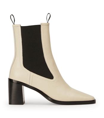 Tony Bianco Diego Ecru Venice 7.5cm Ankle Boots White | LIESX47825