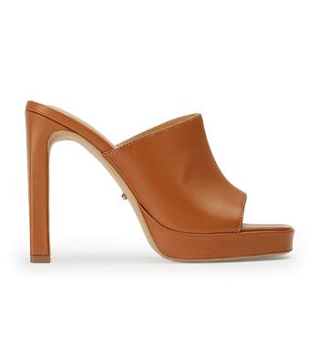 Tony Bianco Dover Tan Como 11.5cm Block Heels Brown | IEXMI10441