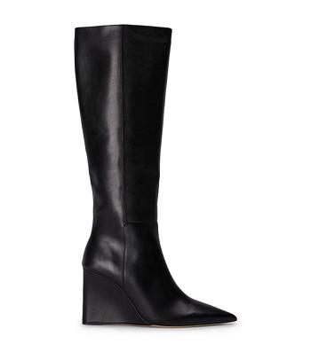 Tony Bianco Drake Black Como 9.5cm Heeled Boots Black | ZIENQ94193